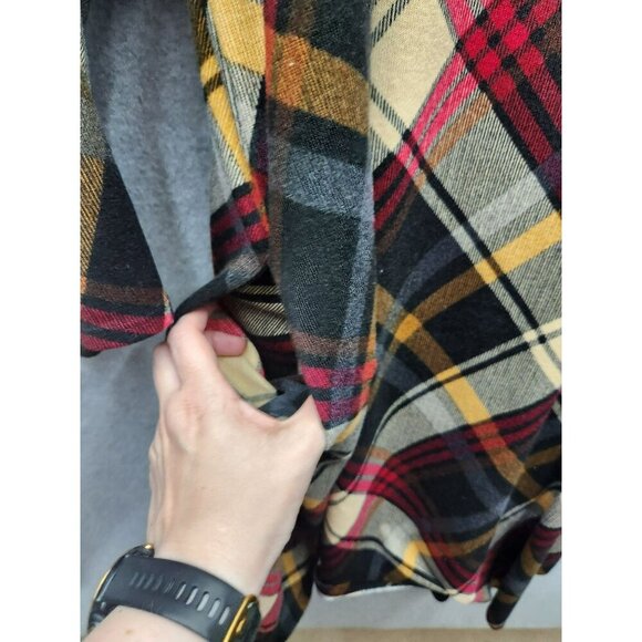 Jessica Howard Womens Plaid Flared Bell-Sleeve Tunic Dress 1X Multicolor Polyest - Picture 5 of 6